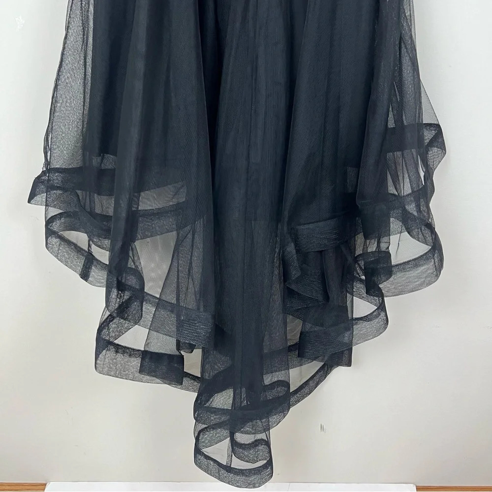 Vintage Y2K City Triangles Sheer Mesh Whimsigoth Edgy Black Dress Goth Witchy 6 - Picture 11 of 15